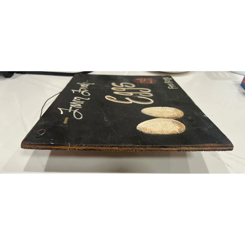 Rustic Hand Painted Wooden Farm Fresh Eggs Sign 25 Cents Free Range CountryDecor